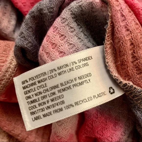 Wild Fable Oversized Tie Dye Pink Purple Thermal - Picture 6 of 6